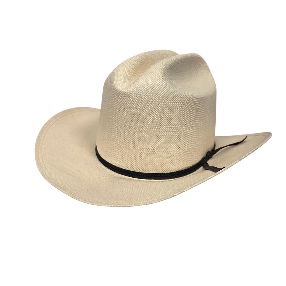 Vintage Resistol George Strait Norteno Straw Cowboy Hat Size 7 Natural 90's